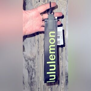 LULU Lululemon Never Lost Keychain Lanyard Grey Sage/Faded Zap Silver New